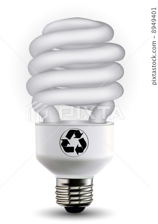 cfl bulb with recycle symbol cfl bulb with recycle symbol 8949401