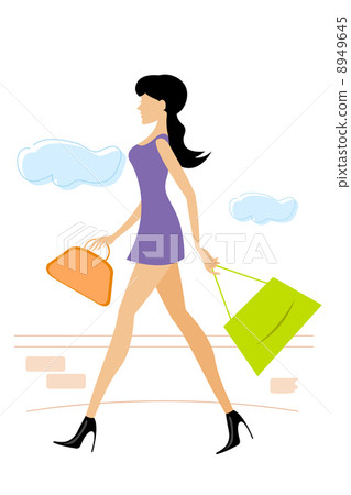 lady with shopping bag lady with shopping bag 8949645