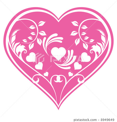 floral heart floral heart 8949649