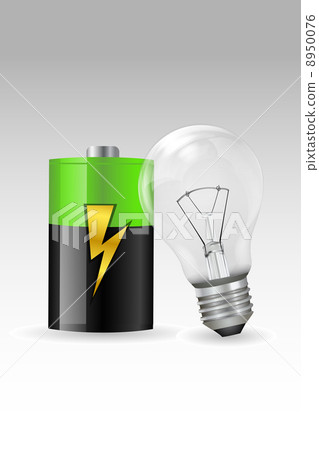 electronic bulb with battery 8950076
