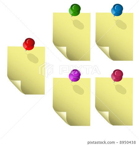 sticky chits with pushpin 8950438