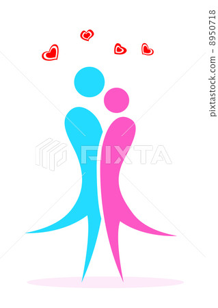 valentine card with lovers 8950718