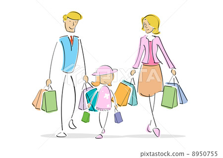 family in shopping family in shopping 8950755
