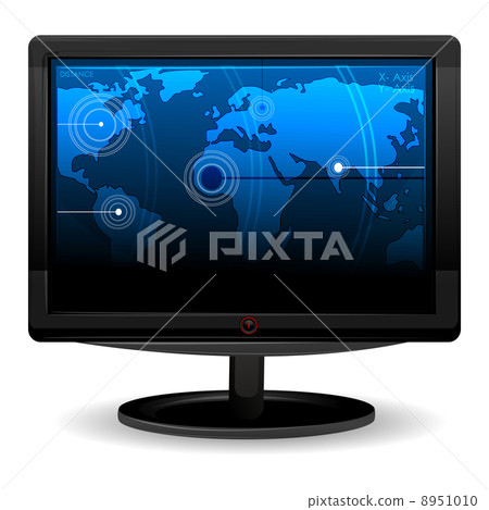 tv with world map 8951010