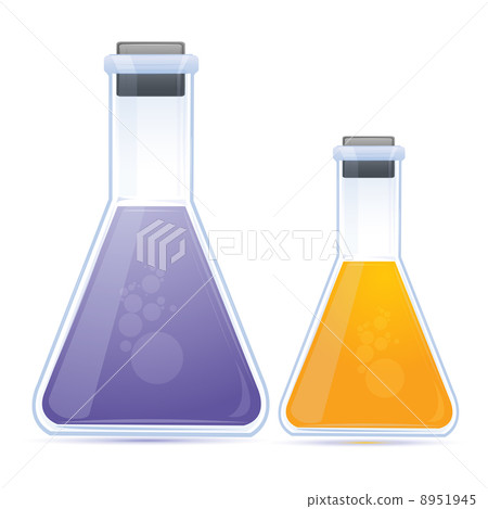 colored chemical in flask colored chemical in flask 8951945