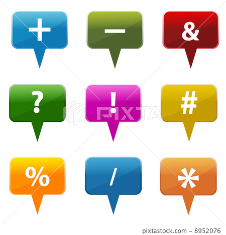icons on dialogue bubble 8952076