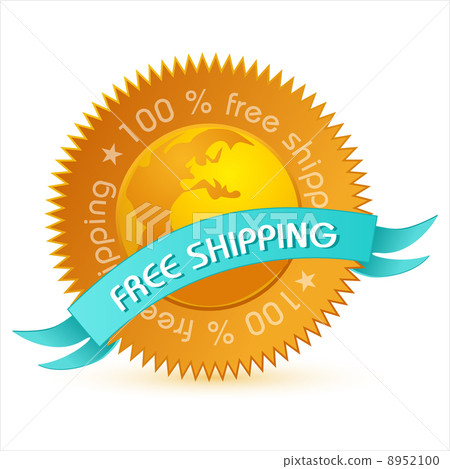 free shipping tag - Stock Illustration [8952100] - PIXTA