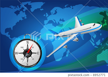 plane with compass plane with compass 8952771