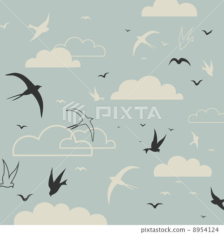 Bird in the sky - Stock Illustration [8954124] - PIXTA