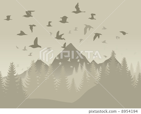 Birds in mountains 8954194