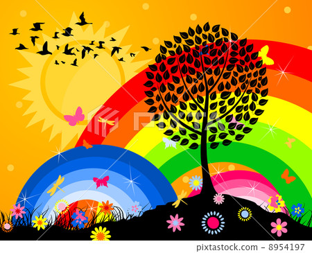 Birds over wood2 Birds over wood2 8954197