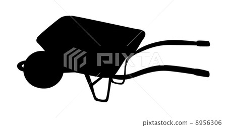 illustration of wheelbarrow. 8956306