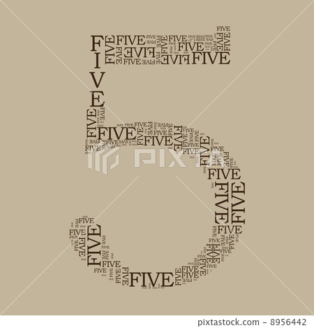 number five created from text number five created from text 8956442