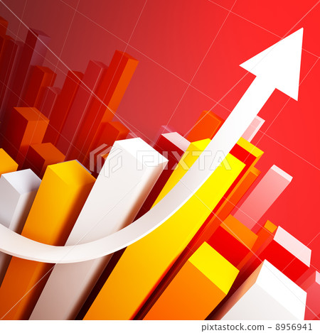 financial stat and white arrow financial stat and white arrow 8956941