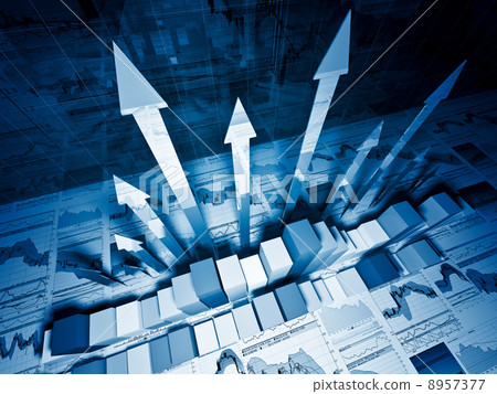 3d financial chart 8957377