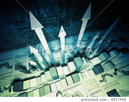 financial graph 3d background 8957499