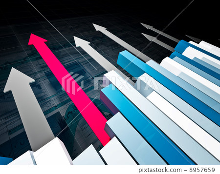 financial graph 3d background financial graph 3d background 8957659