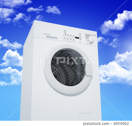 washing machine and blue sky 8958002