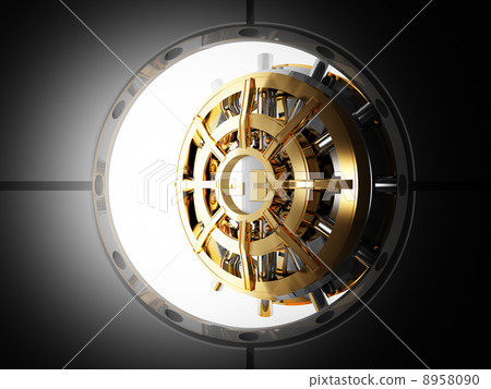 bank door vault 3d 8958090