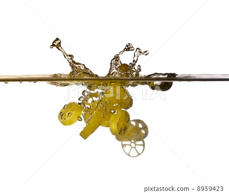 pasta splash in water pasta splash in water 8959423