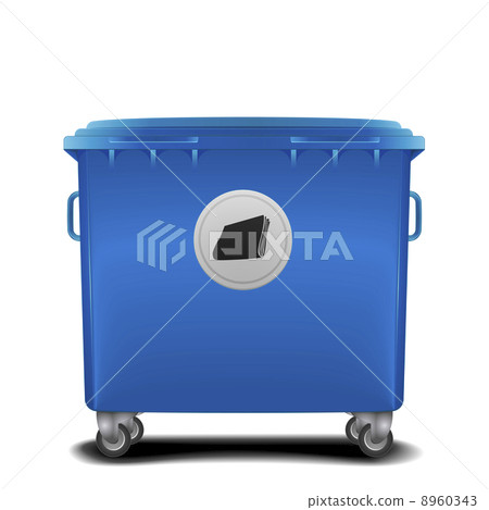 blue recycling bin blue recycling bin 8960343