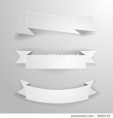 white_banner_ribbons_02 8960416