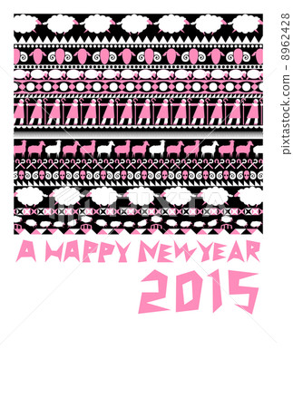 新年卡2015“Pattern（Pink）” 8962428
