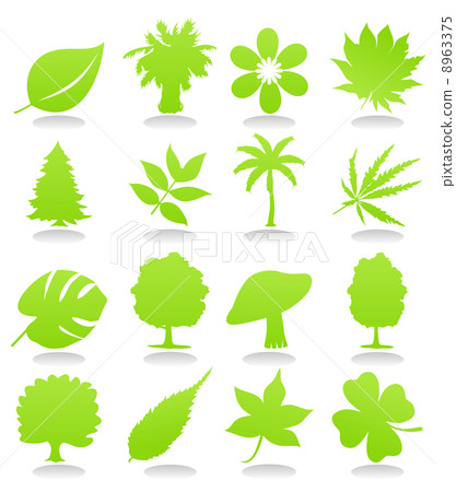 Stock Illustration: Icons of plant