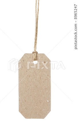 empty tag on twine with space for writing something 8965247