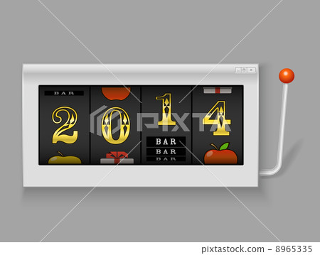 Happy New Year. Slot machine with 2014 digits Happy New Year. Slot machine with 2014 digits 8965335
