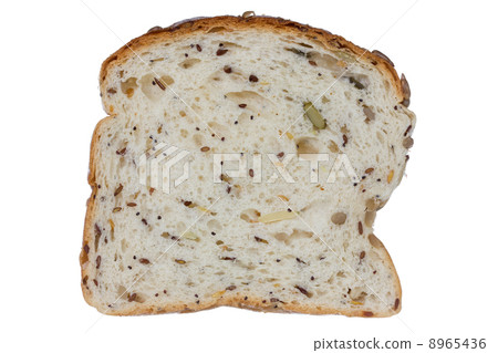 Bread slice with mixed seeds 8965436