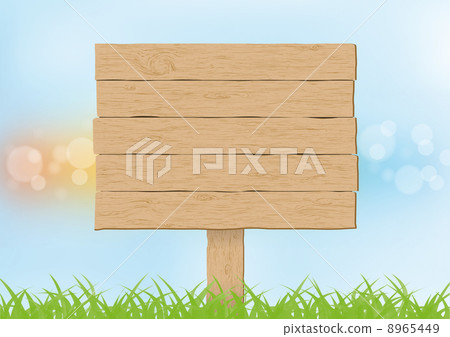Sign on summer background Sign on summer background 8965449