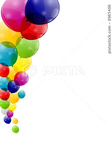Color glossy balloons background vector illustration 8965486