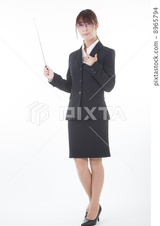 A woman with a stick A woman with a stick 8965794