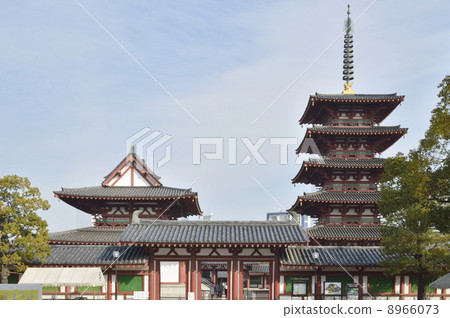 Shitennoji Temple Kanpo five-storied pag 8966073