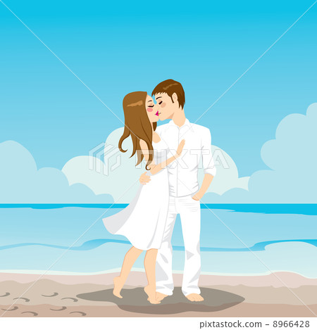 Couple Kissing On Beach Couple Kissing On Beach 8966428