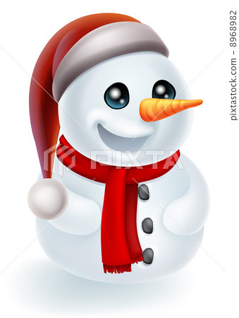Christmas Snowman in Santa Hat Christmas Snowman in Santa Hat 8968982