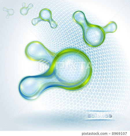 Abstract background with molecules 8969107