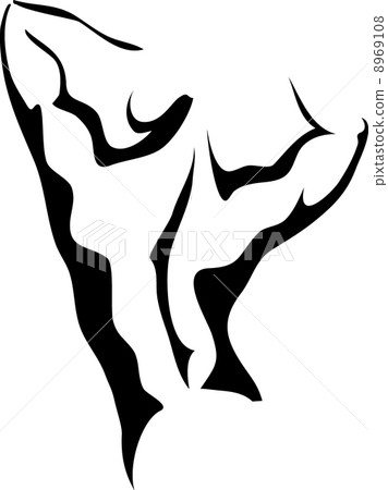 Sketch of athletic mans back Sketch of athletic mans back 8969108