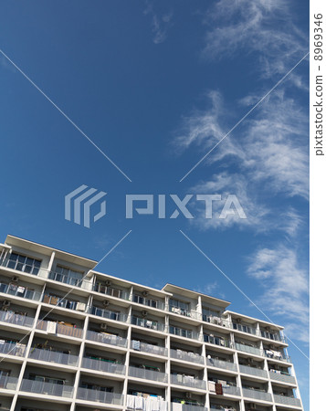 Apartment and blue sky Apartment and blue sky 8969346