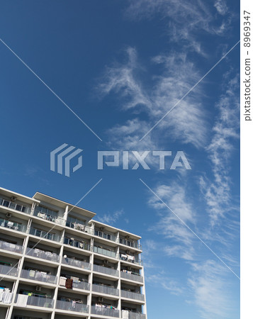Apartment and blue sky Apartment and blue sky 8969347
