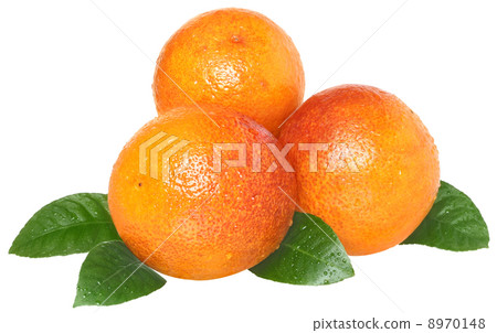 Ripe orange with leaf 8970148