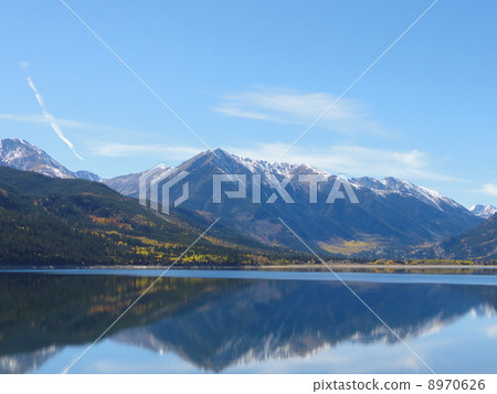 Mountains shining on the lake Mountains shining on the lake 8970626