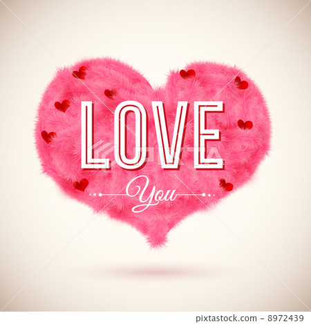 Fluffy heart icon for Your romantic design. Vector illustration. Fluffy heart icon for Your romantic design. Vector illustration. 8972439