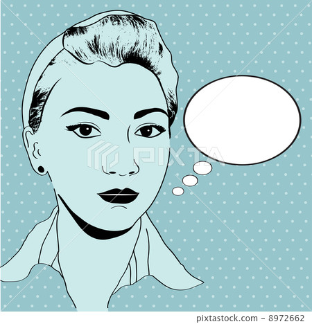 vintage pop art girl 8972662