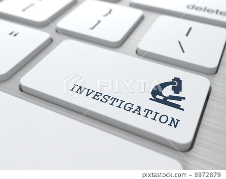 White Keyboard with Investigation Button. 8972879