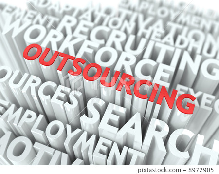 Outsourcing. Wordcloud Concept. 8972905
