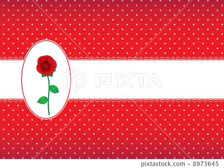 Polka dot card with rose Polka dot card with rose 8973645