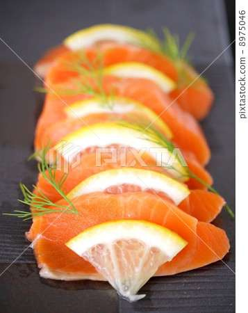 Japanese hors d'oeuvres salmon marinade (up) 8975046