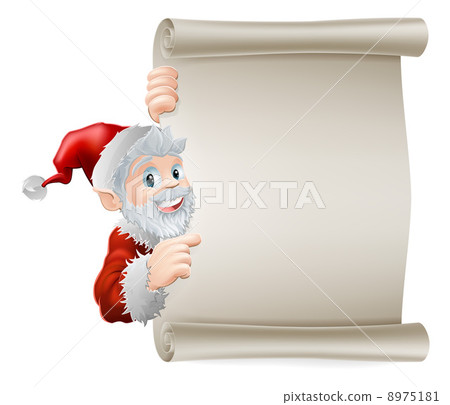 Cartoon Santa Christmas Scroll Cartoon Santa Christmas Scroll 8975181